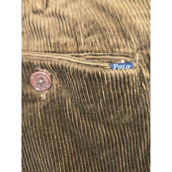 Polo Ralph Lauren Classic Fit Mens Corduroy Pants 42x30 Brown Cotton Durable - Picture 6 of 9